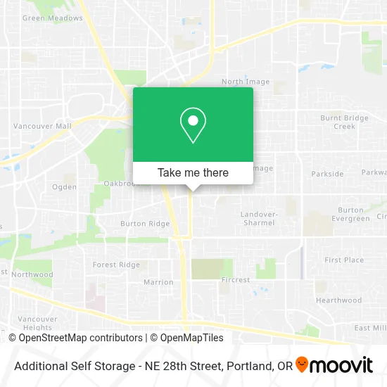 Additional Self Storage - NE 28th Street map