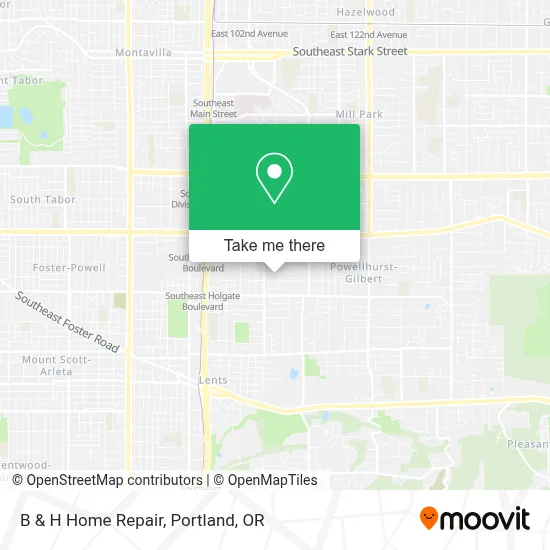 B & H Home Repair map