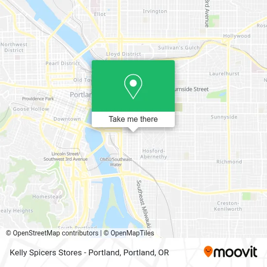 Kelly Spicers Stores - Portland map