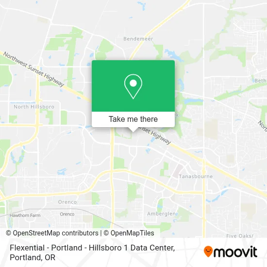 Flexential - Portland - Hillsboro 1 Data Center map