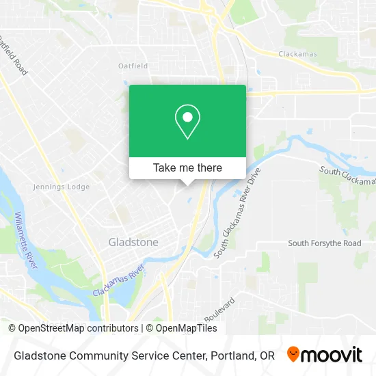 Gladstone Community Service Center map