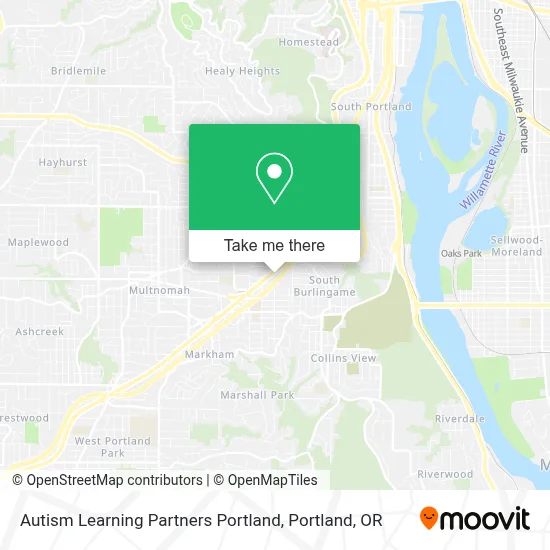 Autism Learning Partners Portland map