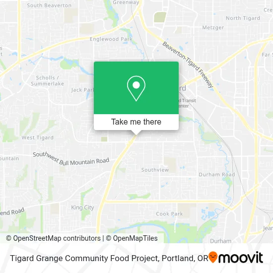 Tigard Grange Community Food Project map