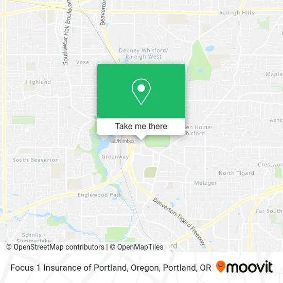 Focus 1 Insurance of Portland, Oregon map