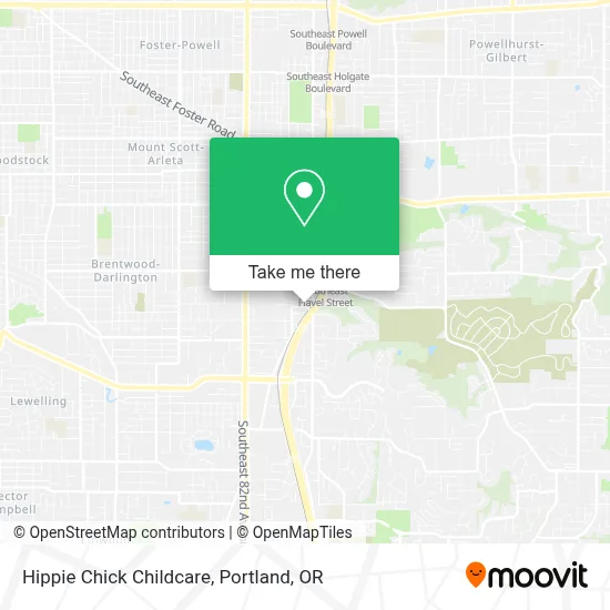Hippie Chick Childcare map