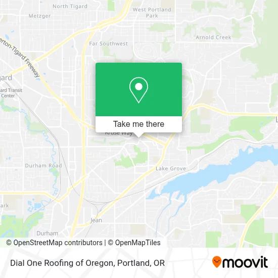 Dial One Roofing of Oregon map