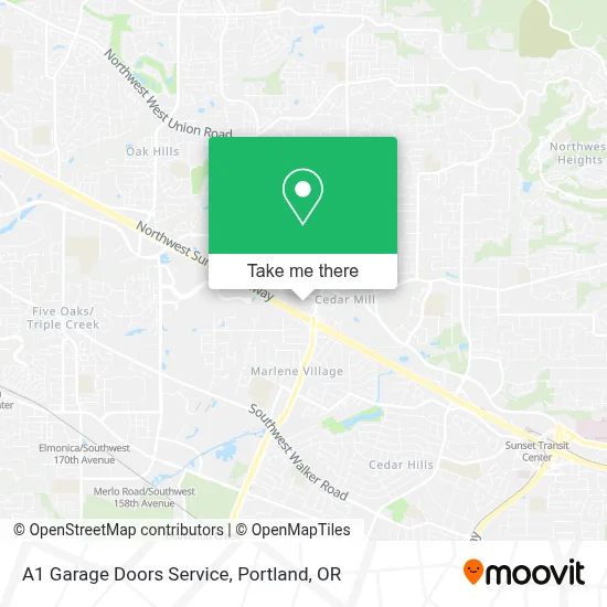 A1 Garage Doors Service map