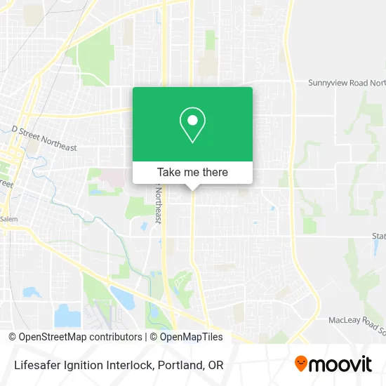 Lifesafer Ignition Interlock map