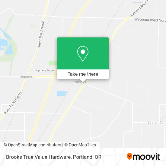Brooks True Value Hardware map