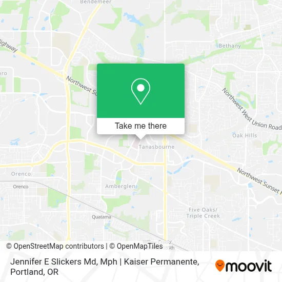 Jennifer E Slickers Md, Mph | Kaiser Permanente map