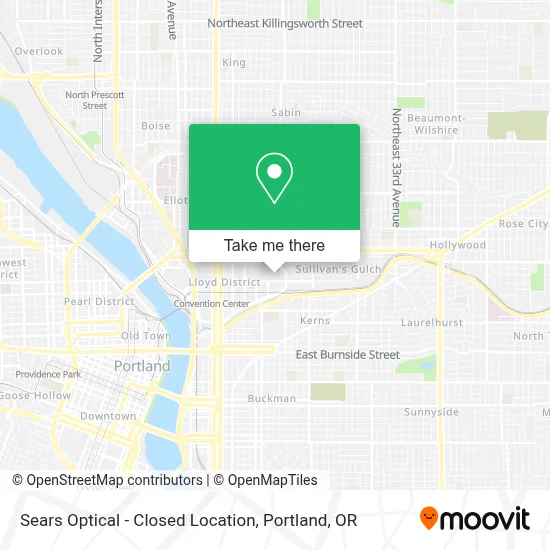 Sears Optical - Closed Location map