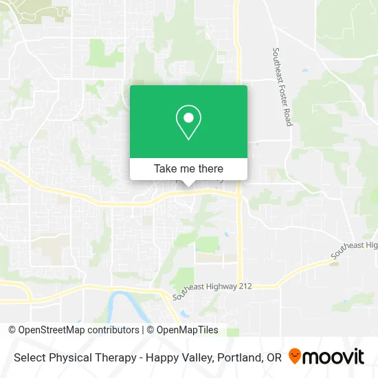 Select Physical Therapy - Happy Valley map