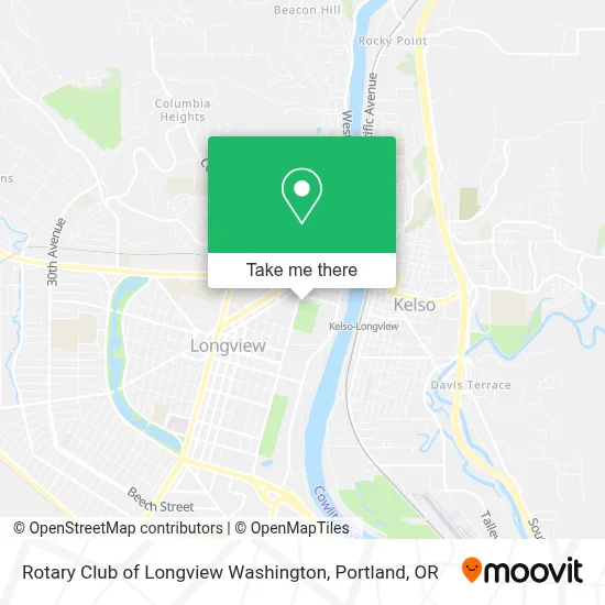 Rotary Club of Longview Washington map