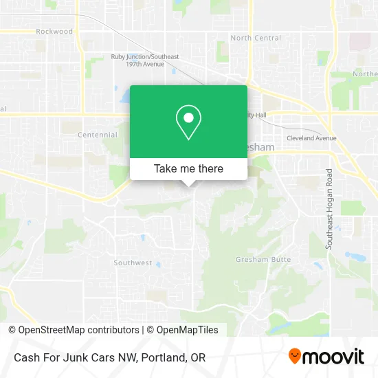 Cash For Junk Cars NW map