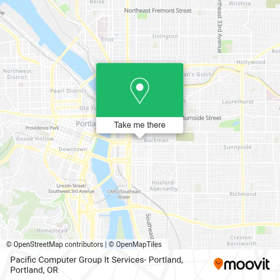 Pacific Computer Group It Services- Portland map