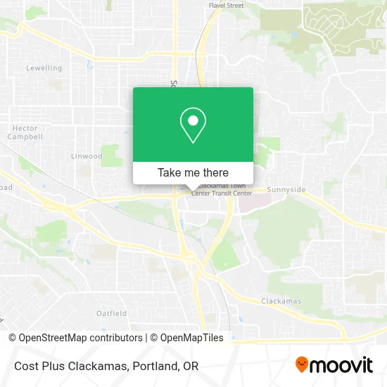 Cost Plus Clackamas map