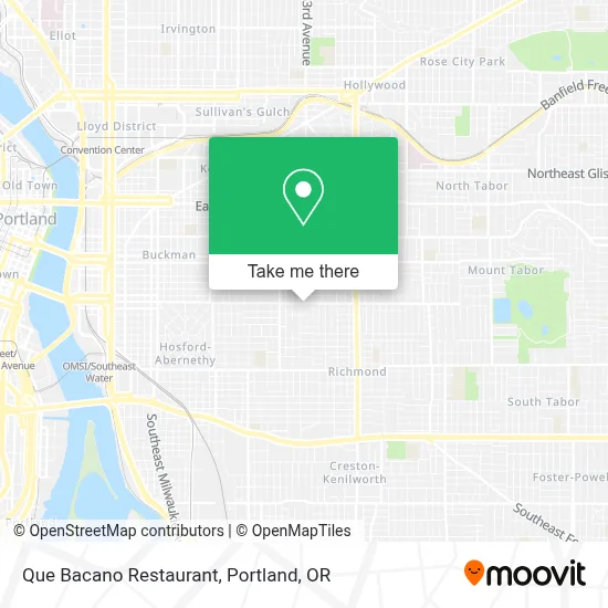 Que Bacano Restaurant map