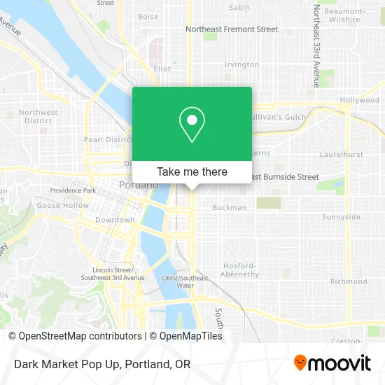 Dark Market Pop Up map