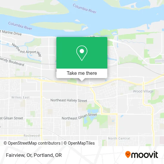 Fairview, Or map