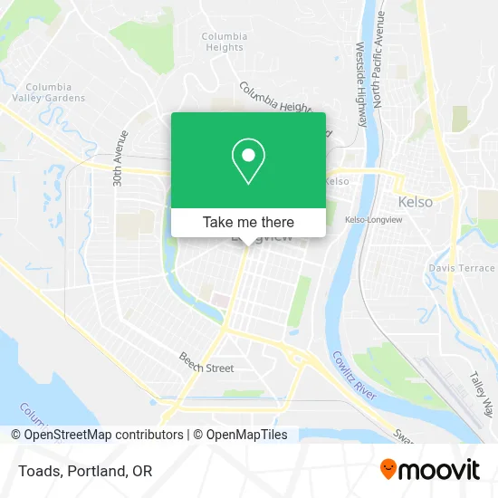 Toads map