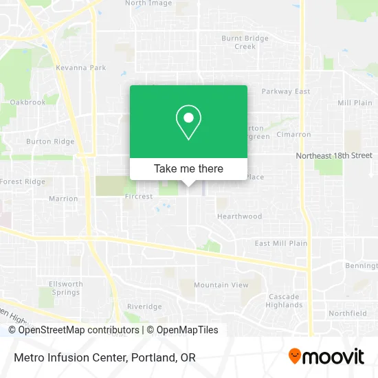 Metro Infusion Center map