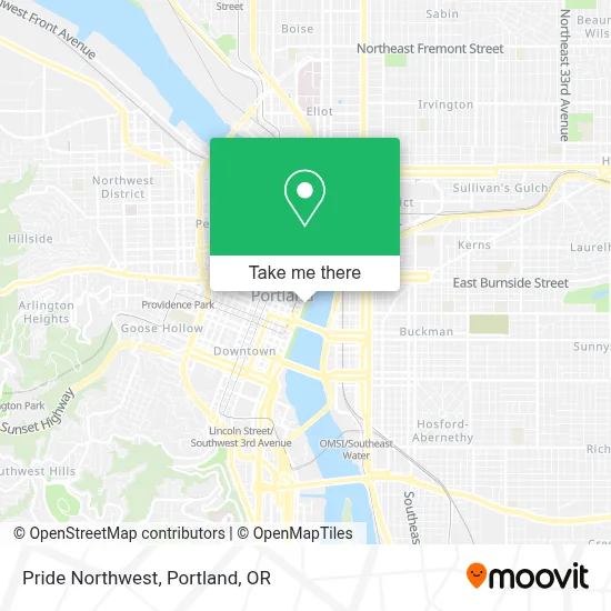 Pride Northwest map