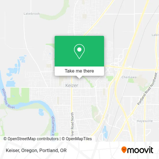 Keiser, Oregon map