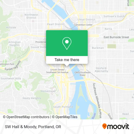 SW Hall & Moody map