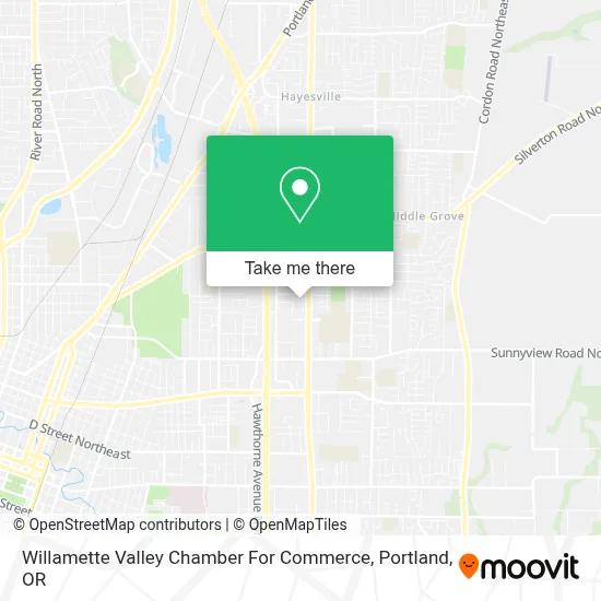 Willamette Valley Chamber For Commerce map