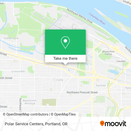 Polar Service Centers map