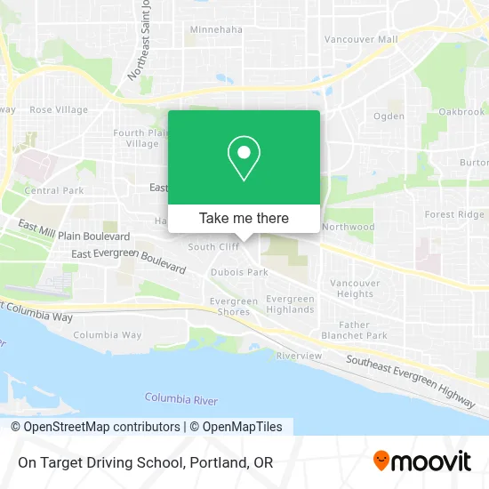 On Target Driving School map