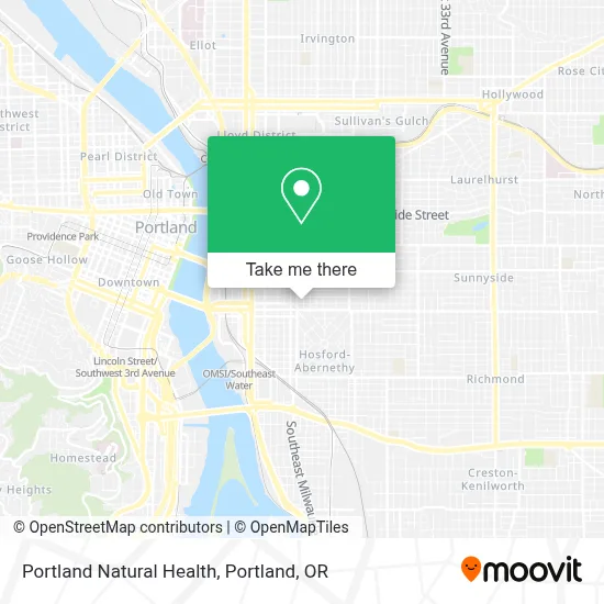 Portland Natural Health map