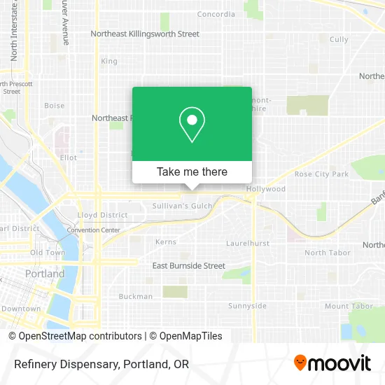 Refinery Dispensary map