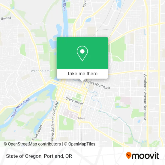 State of Oregon map