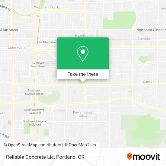 Reliable Concrete Llc map
