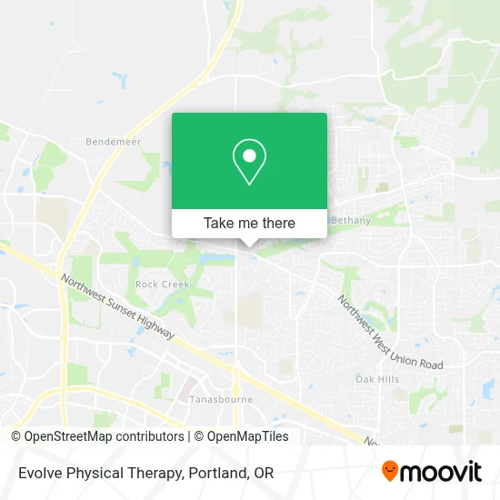 Evolve Physical Therapy map