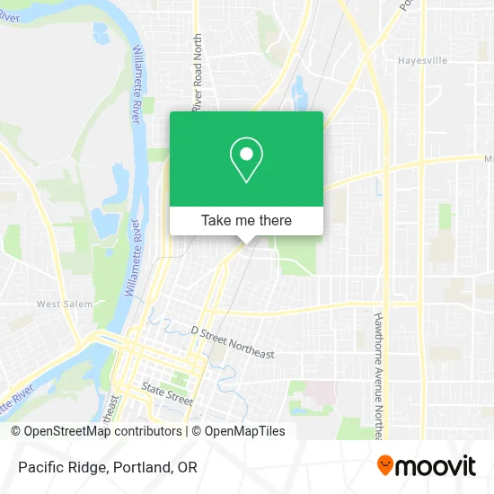 Pacific Ridge map