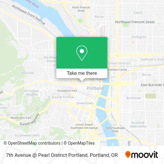 7th Avenue @ Pearl District Portland map