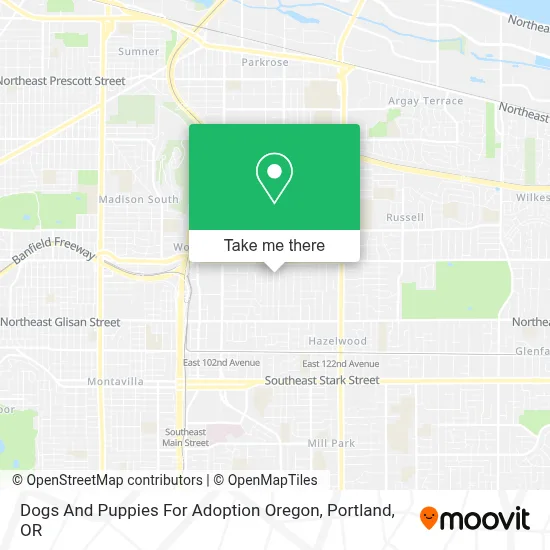 Dogs And Puppies For Adoption Oregon map