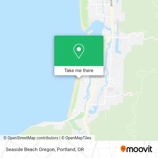 Seaside Beach Oregon map