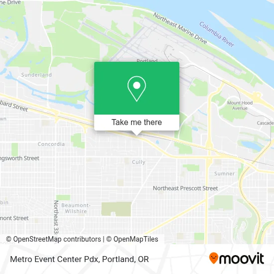 Metro Event Center Pdx map