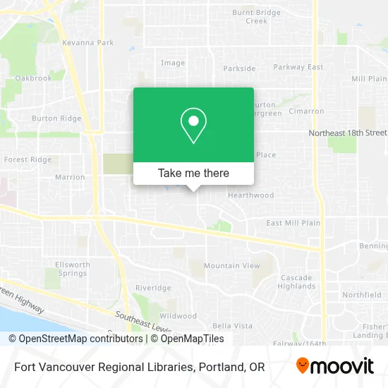 Fort Vancouver Regional Libraries map