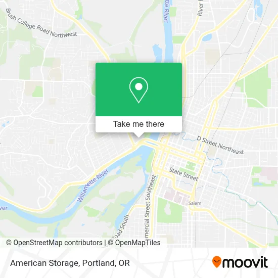 American Storage map
