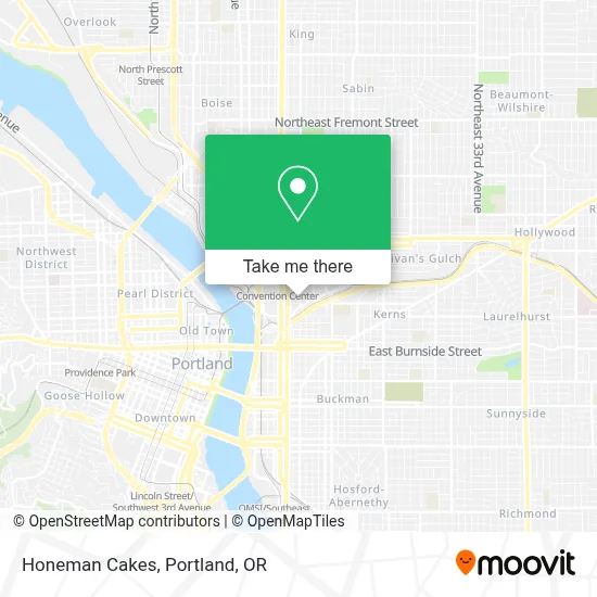 Honeman Cakes map