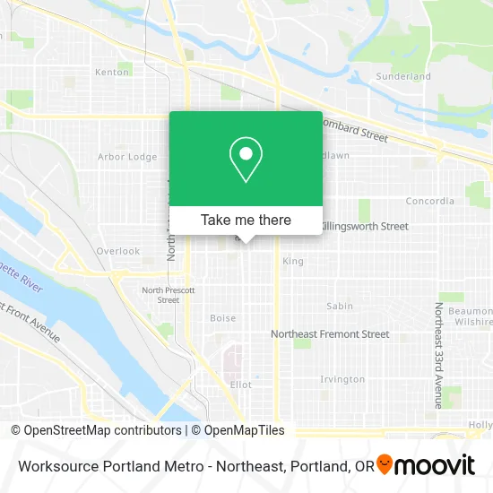 Worksource Portland Metro - Northeast map