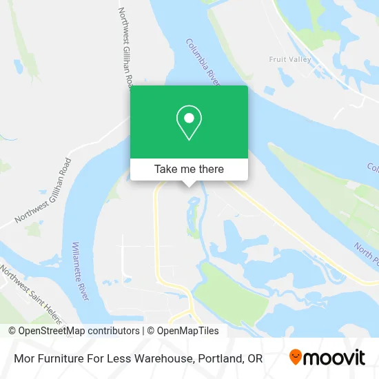 Mor Furniture For Less Warehouse map