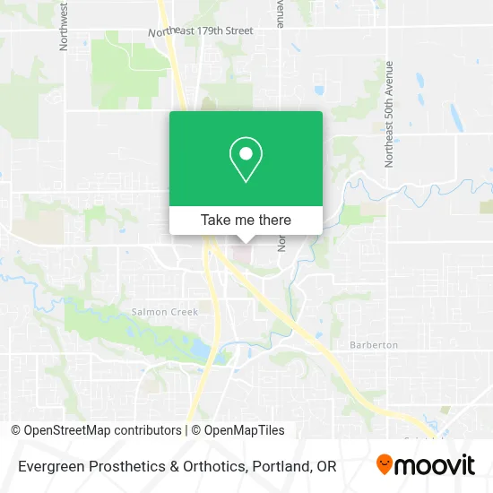 Evergreen Prosthetics & Orthotics map