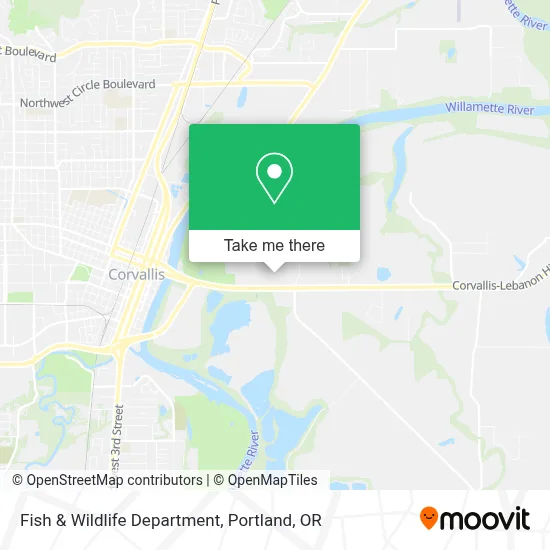 Fish & Wildlife Department map
