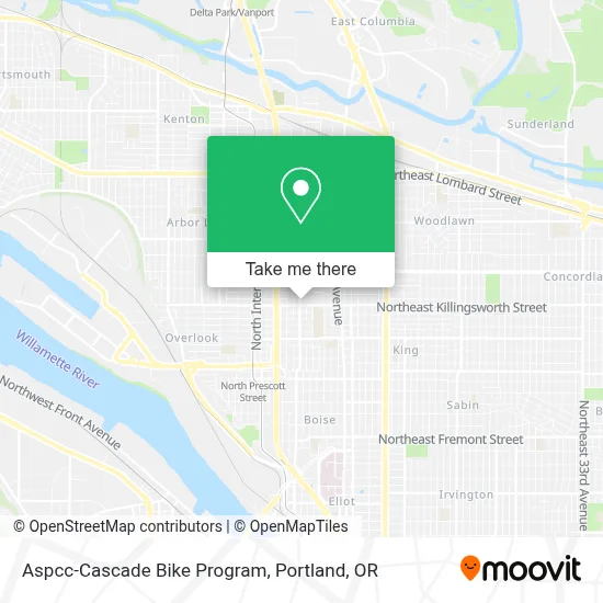 Aspcc-Cascade Bike Program map