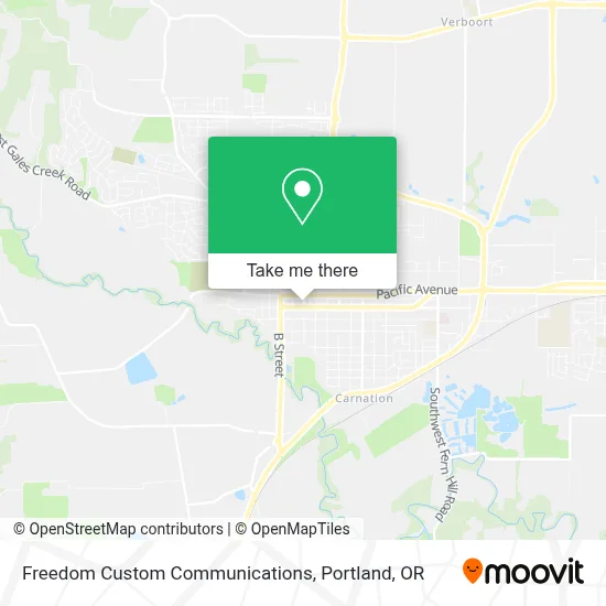 Freedom Custom Communications map